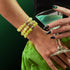 Bracelet mauvais œil en cristal vert | Argent sterling 925